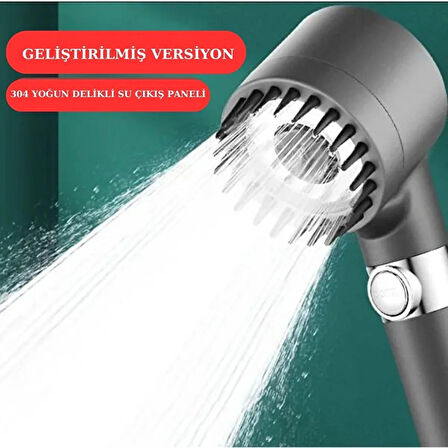 Yeni Nesil Çok Masajlı Fonksiyonlu Ayarlanabilir Arıtmalı Krom Kaplı Duş Başlığı El Duşu  