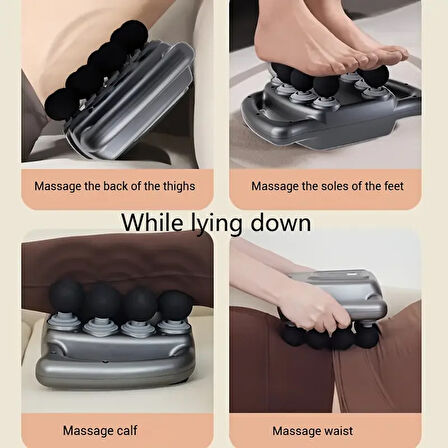 8 Başlıklı Şarjlı Isıtmalı Masaj Aleti  