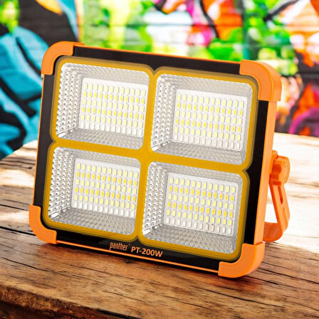 USB Şarjlı Solar Projektör  