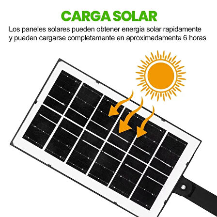 Hareket Sensörlü IP65 Güneş Enerjili LED Spot Kumandalı  