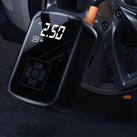 Mini Kablosuz Dijital Taşınabilir Kompresör Araç Lastik Top Şişirme Pompası Hava Kompresörü  