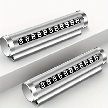 Telefon Numarası Plaka Silindiri Ayarı Renkli Metal Alüminyum Araba Geçici Park Kartı Evrensel Moda Oto Aksesuarları  