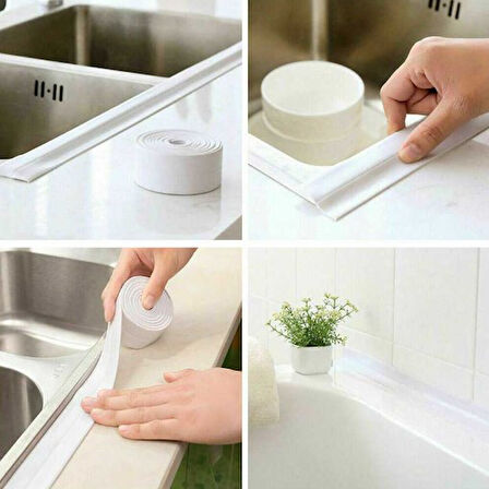 BEYAZ Su Sızdırmaz Lavabo Kenar Bandı (3.2m) (4490)