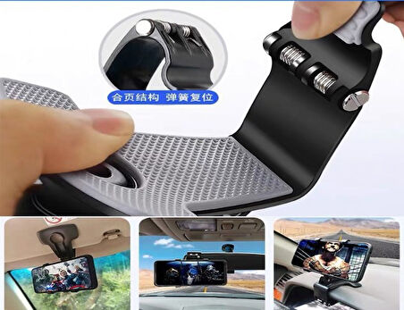 Araba Gösterge Üstüne Takılan 360 Oynar Başlıklı Telefon Tutucu (4490)