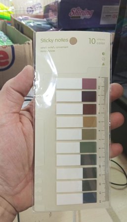10 Renkli Cetvelli Şeffaf Indeks Sayfa Sticker Pastel Tonlar