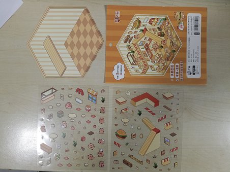 Kendi Evini Kendin Dekorla Sticker Seti Ayıcık 3D Tasarım Odası DIY Mini Ev Sahneleri
