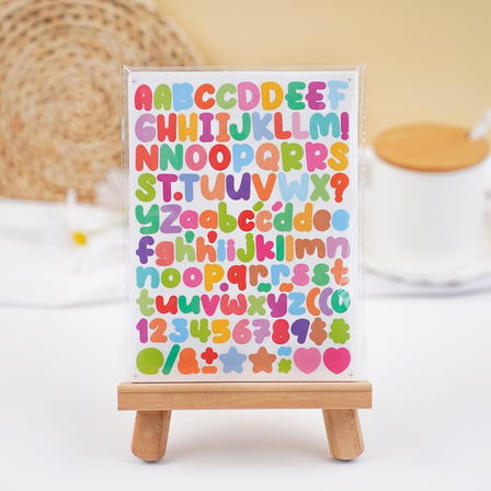 Dayanıklı Pastel Laptop Defter Telefon Etiketleri Alfabe Sticker Sayfası 