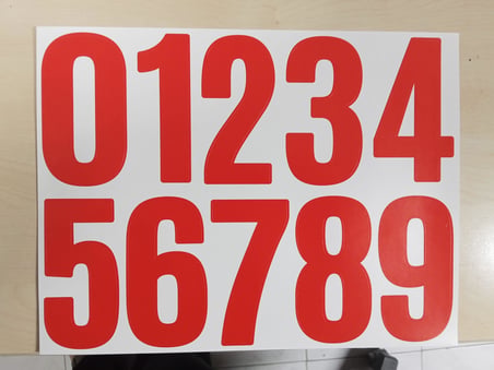 Kırmızı Sayı Stikerları 0-9 Arası 10 cm Rakam Seti Okul Ofis Dekorasyon İçin Yapışkanlı Numaralar