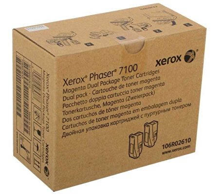 Xerox Phaser 7100 - (106R02610) Kırmızı Orjinal Toner 2Li Paket