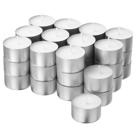 GLIMMA beyaz 6 saat tealight mum