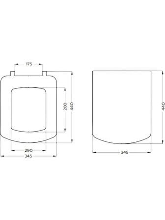 Adnoss Pp Kare Slim Yavaş Kapanan Klozet Kapağı 107114210