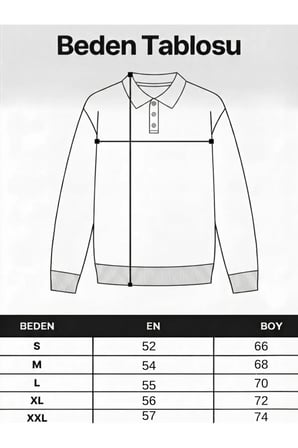 Erkek Polo Yaka Oversize Triko Kazak – Rahat Kalıp