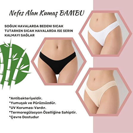 G-Box 936 Kadın Bambu 3'Lü String