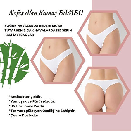 G-Box 936 Kadın Bambu 3'Lü String