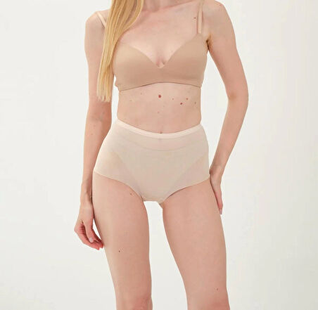 Freshness 0025 Lazer Kesim Tül Yüksek Bel Bato Korse