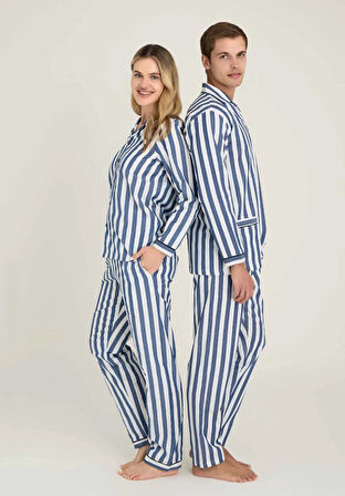 Freshness 4007 Kadın Uzun Kol Çizgili Gaffuriye Pijama Takımı