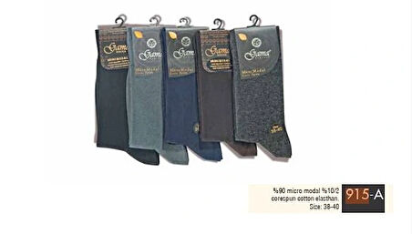 915 Erkek Mikro Modal Core Spun Pamuk Çorap