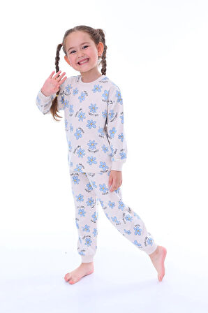 Sweet Daisy Desenli Kız Çocuk Pijama Takımı