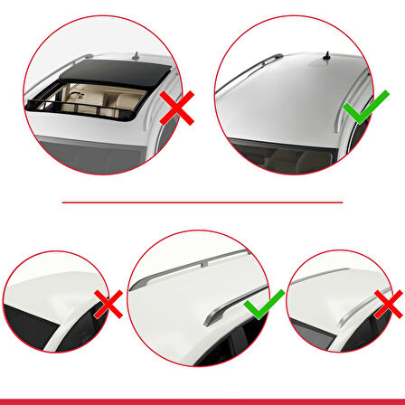 Toyota Land Cruiser 1998-2007 Arası ile Uyumlu FLY Model Ara Atkı Tavan Barı Siyah 2 Adet