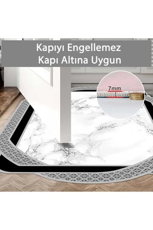Banyo Paspası, Yumuşak Banyo Halısı, Kaymaz Dot Tabanlı, Yıkanabilir - 60x100