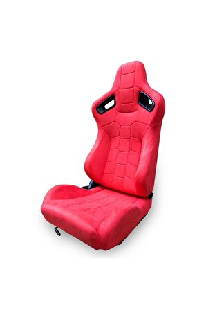 Spor Koltuk Recaro Model Alcantara Kırmızı 1 Takım 2 Adet