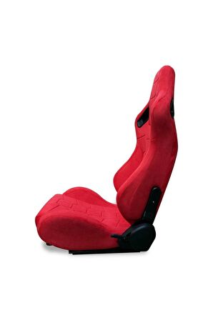 Spor Koltuk Recaro Model Alcantara Kırmızı 1 Takım 2 Adet