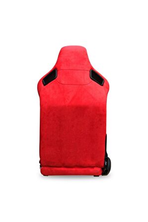 Spor Koltuk Recaro Model Alcantara Kırmızı 1 Takım 2 Adet