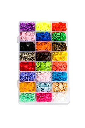 503 Adet Set Plastik Metal Kapaklı Çıt Çıt ve El Pensesi Çakım Seti 9.5mm-10.5mm-12.5mm