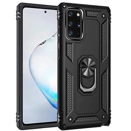 Gpack Samsung Galaxy S20 FE Kılıf Tank Koruma Vega Standlı Yüzüklü Mıknatıslı