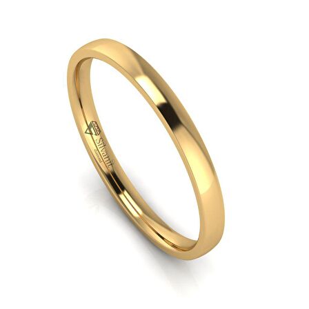 2 mm klasik düz kadın alyans