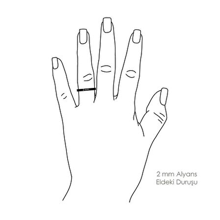 2 mm klasik düz kadın alyans