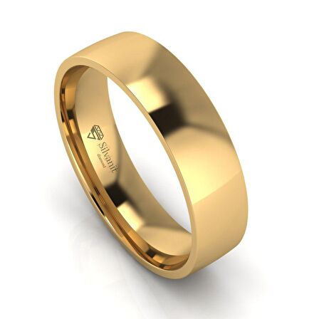 5 mm klasik düz kadın alyans