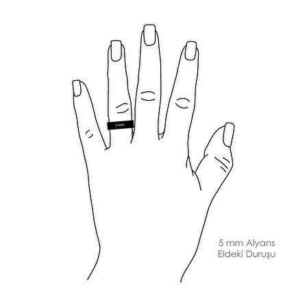 5 mm klasik düz kadın alyans