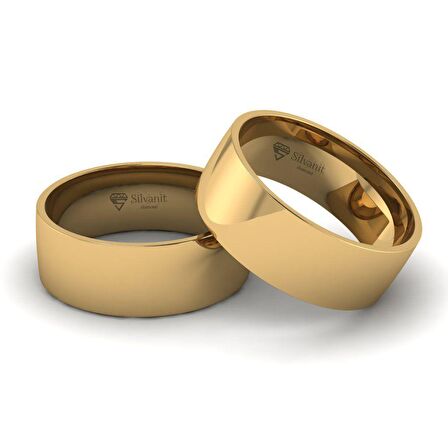 8 mm klasik düz kadın alyans