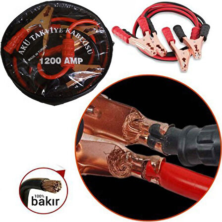 Akü Takviye Kablosu 1200 Amper (Taşıma Çantalı) (5224)