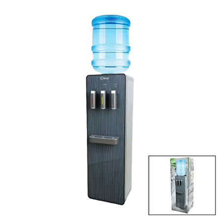 KİWİ KWP-8556 SU SEBİLİ SICAK - SOĞUK - ILIK PASLANMAZ ÇELİK SICAK SU DEPOSU=5LT/H - SOĞUK SU=1.5L/H - 28.8X30.5X93.5CM (5224)