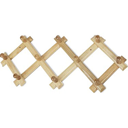 AHŞAP 10 KOLLU AKORDİYON DUVAR ASKISI (5224)