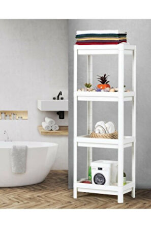 BEYAZ DİKDÖRTGEN RAF ÜNİTESİ PLASTİK (5224)