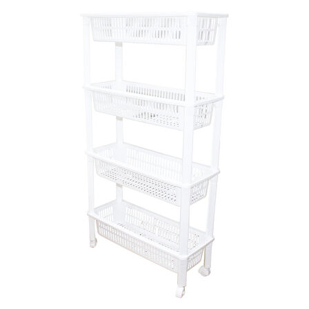 4 KATLI DÜZENLEYİCİ  - RAF ÜNİTESİ TEKERLEKLİ 510X205X945MM (5224)