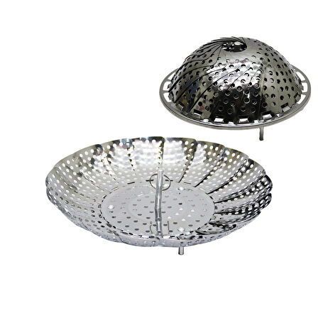 KÜÇÜK METAL BUHARDA SEBZE PİŞİRİCİ SEPET HAŞLAMA APARATI (5224) AZ-52249257800