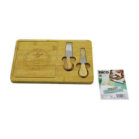 BIÇAK SAĞ AHŞAP BAMBU KAHVALTI PEYNİR SUNUM PANO 2PEYNİR BIÇAK=AHŞAP SAPLI19X29X1.5CM (5224)
