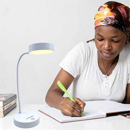 Yuvarlak USBli Dokunmatik 3 Kademeli 360 Derece  Özel Göz Korumalı Led Lityum Masa Lambası (5224) AZ-52243002740