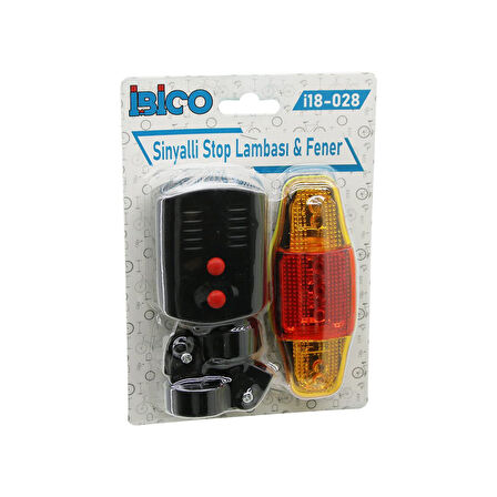 2İN1 BİSİKLET COB LED FENER  -  SİNYALLİ STOP LAMBA   PİLLİ (5224)