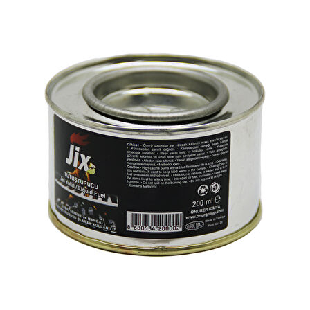 JİX TUTUŞTURUCU 200ML TENEKE JEL YAKIT (5224)