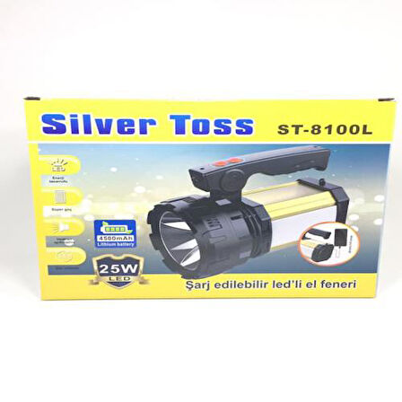 25w Şarj Edilebilir Ledli El Feneri Usb Çıkışlı (5224)