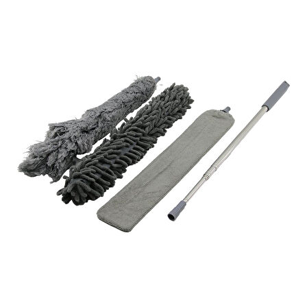 3PCS PÜSKÜL- MAKARNA- DÜZ TOZ ALMA SET ESNEK BAŞLI-43CM  UZAYAN SAPLI=43-205CM BRKT-910200 (5224)