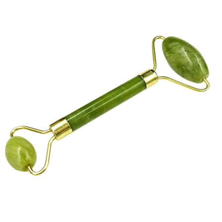 Özel Süngerli Kutusunda Kırılmaz Çift Taraflı 2li Cilt Yüz Masaj Aleti Jade Roller Yeşim Taşı (5224)