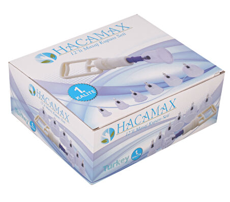 Hacamat Kupası 12’li Çekme Seti Vakumlu Masaj Aleti (5224)