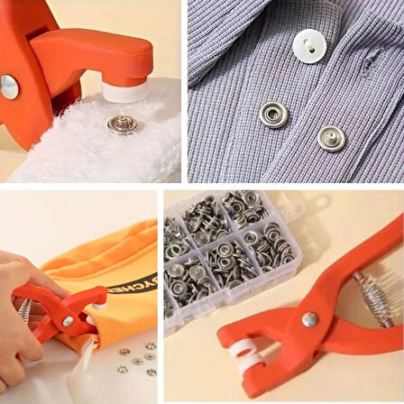 Plastik Çıt Çıt Pensi–Kıyafet, Bebek Önlüğü, Gömlek ve Tekstil Ürünleri İçin Çıtçıt Takma Aleti (5224)