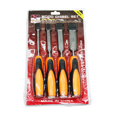 WOOD CHISEL 4 PARÇA 6-12-18-24MM İSKARPELA SET (5224)